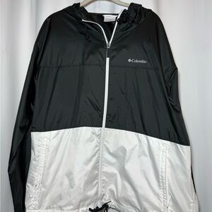 Columbia Black and White Windbreaker Jacket